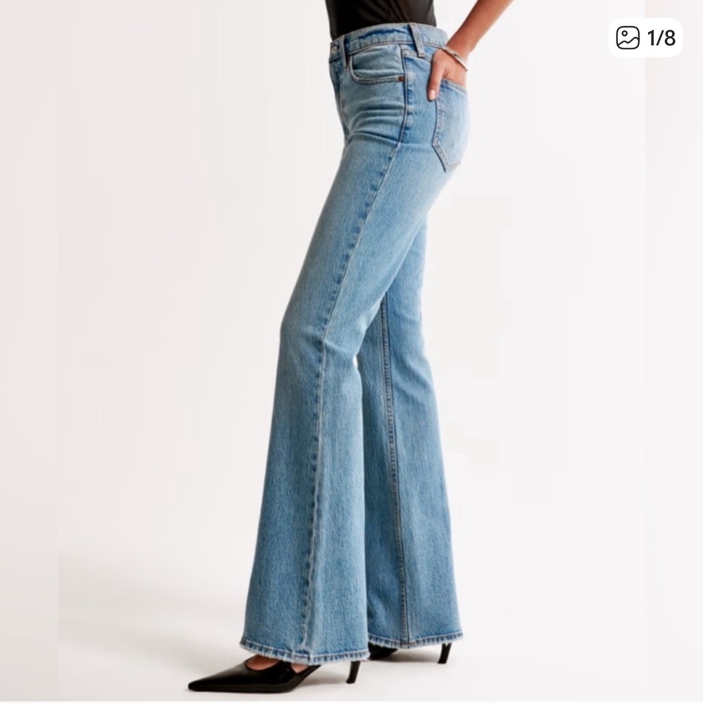 Abercrombie & Fitch Curve Love High Rise Vintage Flare Jean